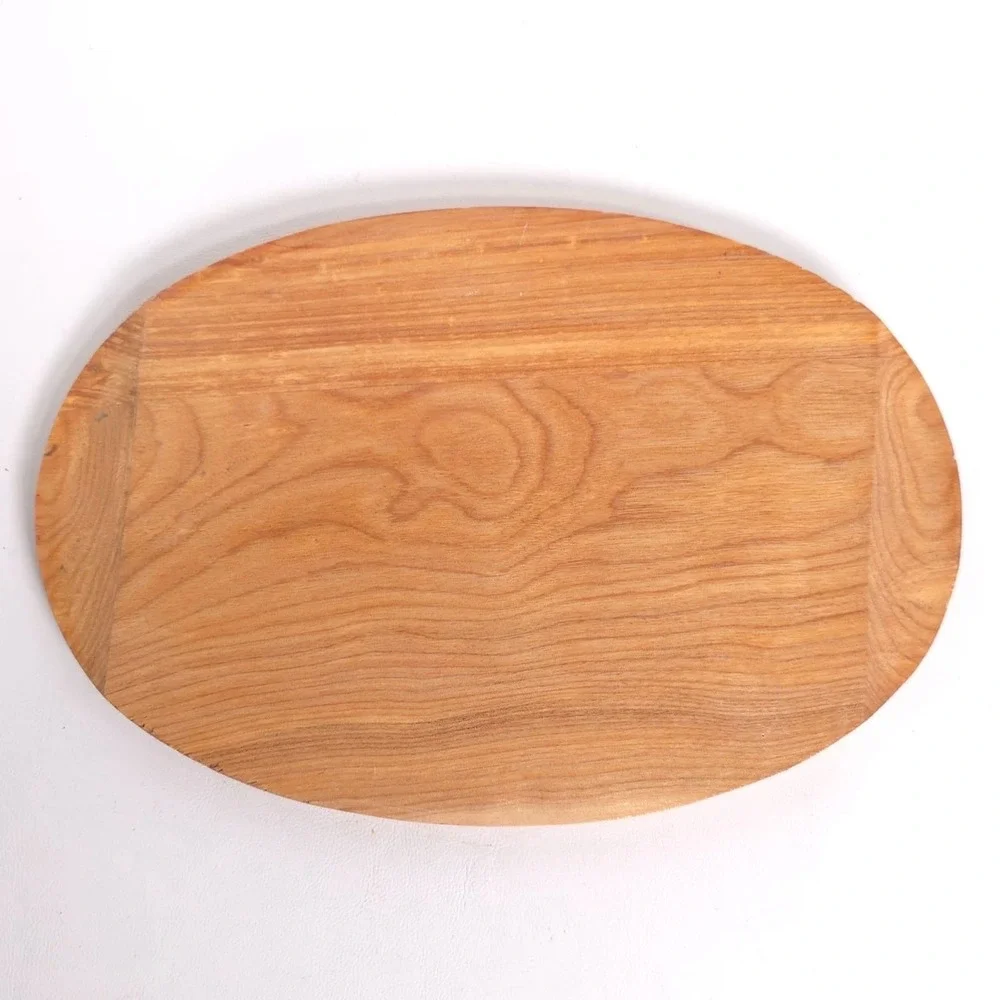 New Cast Iron Fajita Pan Oval with Wooden‎ Tray Fajita Plate Set